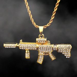 Gold Iced Out M4A1 Designer Chain